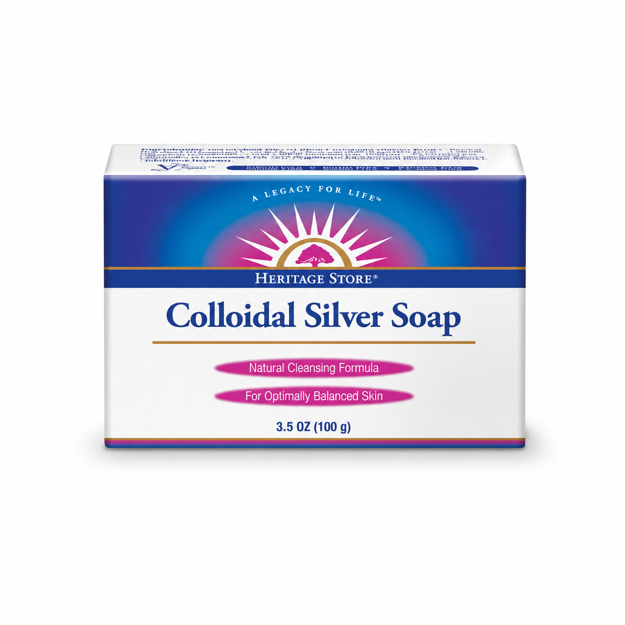 HERITAGE STORE Colloidal Silver Soap Bar Rosemary Scent 3.5 oz Heritage Store
